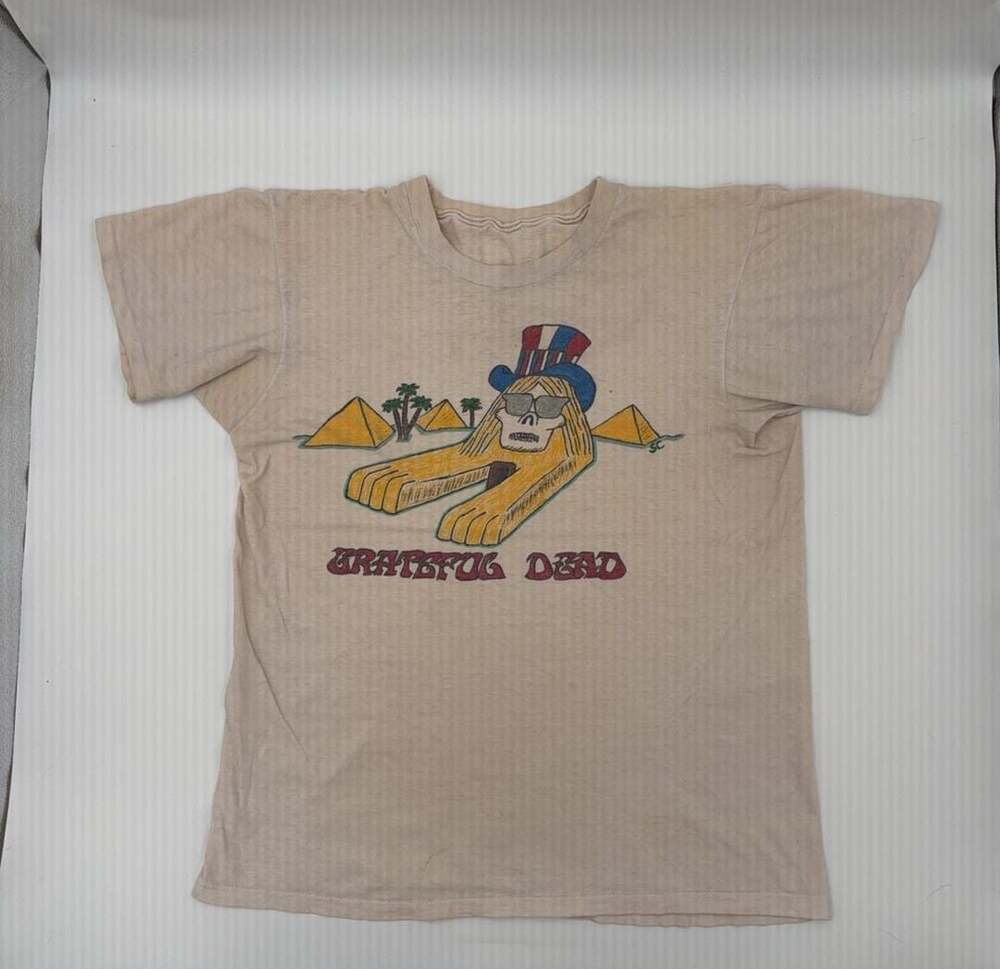Vintage Grateful Dead Sphinx Uncle Sam Skeleton Graphic‎ T-Shirt Tan Single